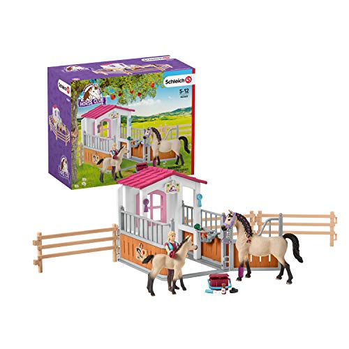 Schleich 42369 Horse Club play set - caja de caballos con los árabes y el novio, juguetes a partir de 5 años