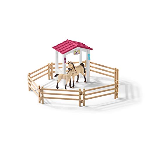 Schleich 42369 Horse Club play set - caja de caballos con los árabes y el novio, juguetes a partir de 5 años