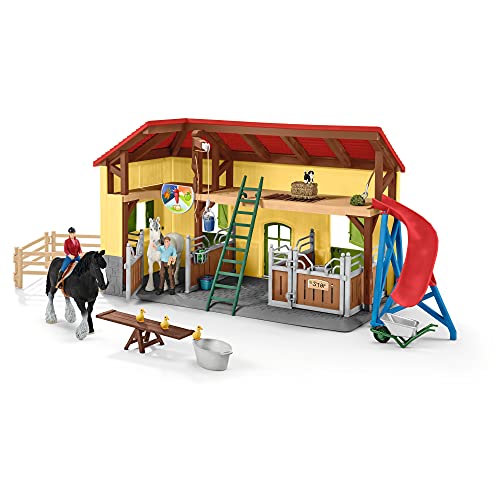 Schleich 42485 Farm World play set - establo de caballos, juguetes a partir de 3 años