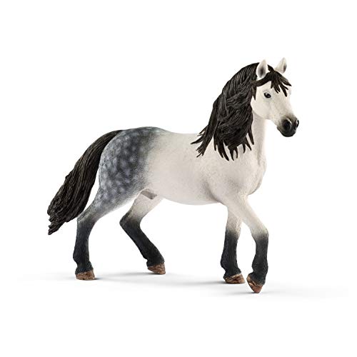 Schleich- Figura de Caballo, Semental Andaluz, Color Blanco, 11,5cm