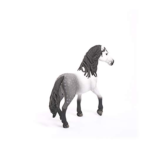 Schleich- Figura de Caballo, Semental Andaluz, Color Blanco, 11,5cm