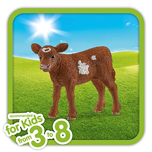 Schleich-Figura de Ternero tejano Longhorn, Colección Farm World, colores, 7 cm (13881)