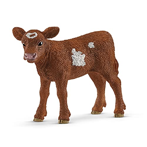 Schleich-Figura de Ternero tejano Longhorn, Colección Farm World, colores, 7 cm (13881)