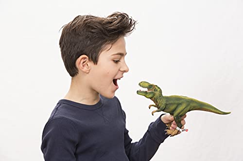 Schleich- Figura dinosaurio Tiranoraurio Rex, Mandíbula inferior articulada, Color Verde, 14 cm (Imaginarium)