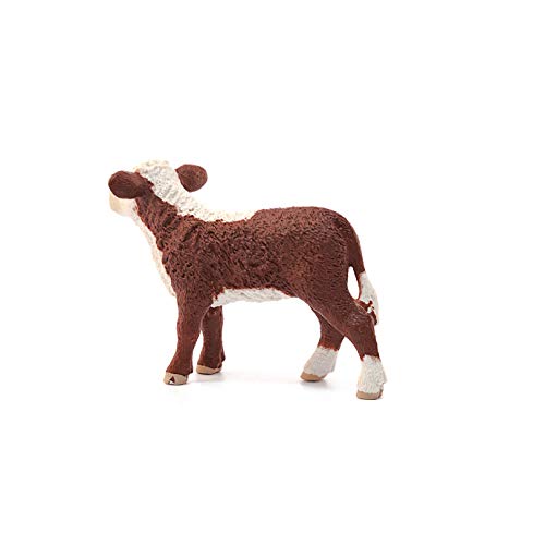 Schleich- Ternero Hereford Figura, Multicolor (13868)