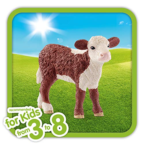 Schleich- Ternero Hereford Figura, Multicolor (13868)