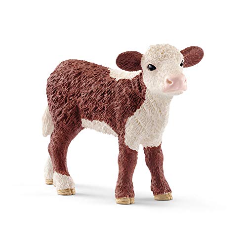 Schleich- Ternero Hereford Figura, Multicolor (13868)