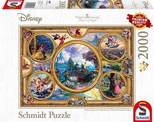 Schmidt Spiele All Other Thomas Kinkade Disney Dreams Collection-Puzzle de 2000 Piezas, Color carbón (59607)