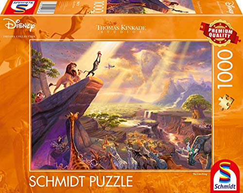 Schmidt Spiele Thomas Kinkade Disney-Puzzle de 1000 Piezas, diseño del Rey León (59673)