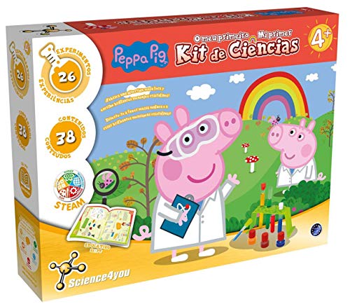 SCIENCE FOR YOU- Juego Kit DE Ciencias DE Peppa Pig con 26 EXPERIMENTOS, Multicolor (80003057)