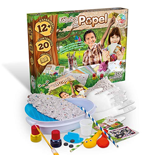 Science4you-Fábrica de Papel – Juegos y Juguetes Cientifico Incluye 12+ Experimentos y Libro Educativo-Regalo Original Niñas +6 Años, Multicolor (80002251)