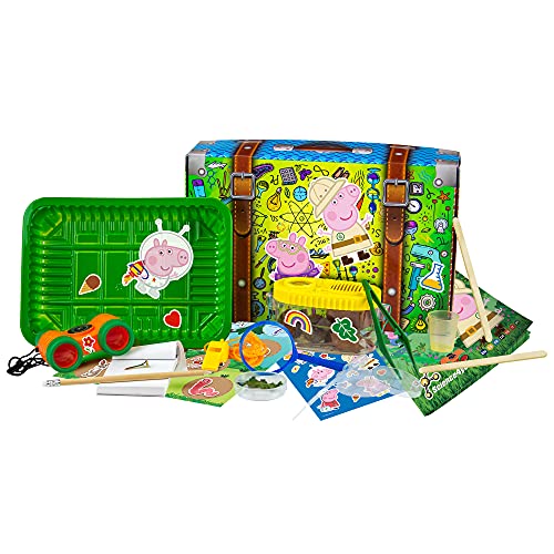 Science4you - Kit Explorador Peppa Pig Niños 4 Años - Kit Ciencia con +15 Eco Actividades: CREA un Hormiguero, Utiliza la Lupa y Prismaticos para Niños, Juegos Educativos para Niños 4-8 Años, 80003262