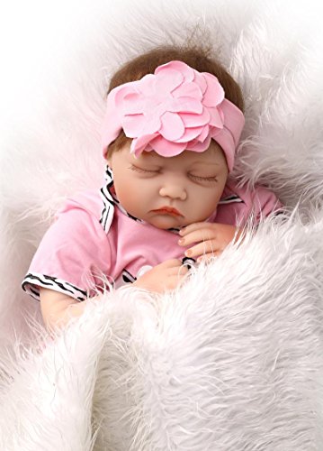 Scnbom 22pulgadas 55cm Bebes Reborn muñecas niñas Silicona Baby Reales Toddler Recien Nacidos niño Realista Dolls Girls Verdadero Ojos Cerrados Originales Baratos