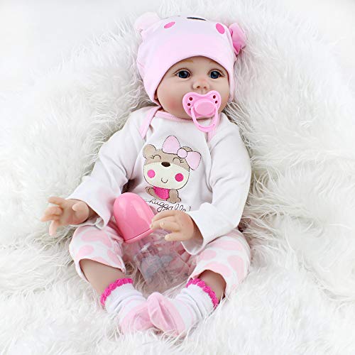 Scnbom 22pulgadas 55cm Bebes Reborn muñecas Silicona Blanda realistas niñas Verdadero Baby Recien Nacidos Originales Dolls Nino Baratos Toddler