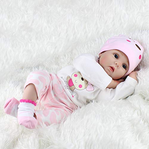 Scnbom 22pulgadas 55cm Bebes Reborn muñecas Silicona Blanda realistas niñas Verdadero Baby Recien Nacidos Originales Dolls Nino Baratos Toddler