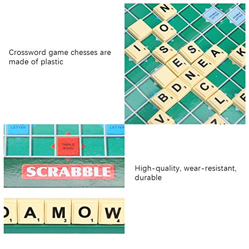 Scrabble compacto juego de palabras, crucigrama Original juego de palabras y juego de mesa adecuado. Juego familiar apto para 2-4 jugadores. Juegos familiares y juegos de palabras a partir de 6 años