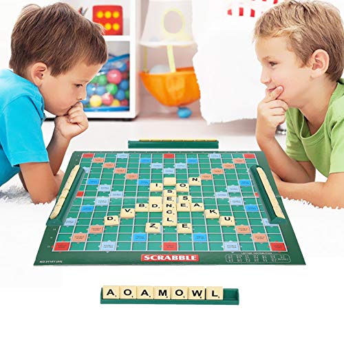 Scrabble compacto juego de palabras, crucigrama Original juego de palabras y juego de mesa adecuado. Juego familiar apto para 2-4 jugadores. Juegos familiares y juegos de palabras a partir de 6 años