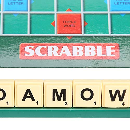 Scrabble compacto juego de palabras, crucigrama Original juego de palabras y juego de mesa adecuado. Juego familiar apto para 2-4 jugadores. Juegos familiares y juegos de palabras a partir de 6 años