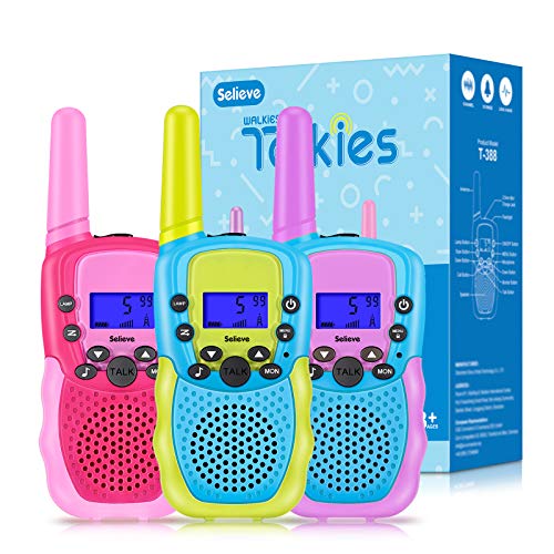 Selieve Juguetes para Niños, Walkie Talkie para Niños de 3 a 12 Años Teléfono Interactivos Juguetes Niñas Niños 3 KM de Largo Alcance con 8 Canales,Regalos para Adolescentes Niños Niñas de 5 a 8 Años