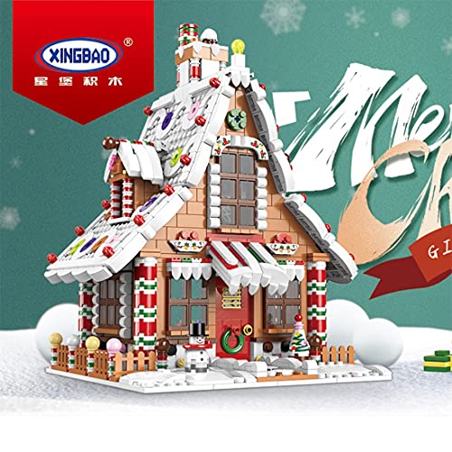 SENG Christmas Series - Juego de construcción de 1455 piezas para casa de jengibre con luz, compatible con Lego 10627