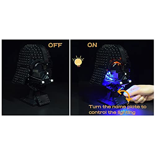 SENG Juego de iluminación LED para casco Star Wars Darth-Vader compatible con Lego 75304 (modelo no incluido)