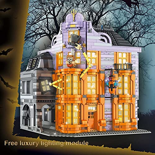 Serie Magic World Collection para fanáticos de Harry Potter Hogwarts, más de 3363 piezas Magical Happy House Shop bloques de construcción con luz, compatibles con Lego 16040,33 * 32 * 38cm