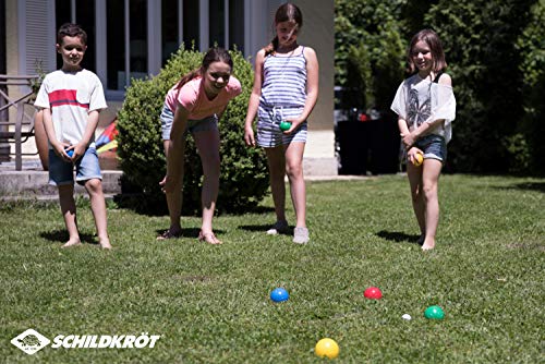 Set de Fun Bocce, 4x2 Bolas de Plástico, 1x Bola de Puntería, en una Bolsa de Transporte con Cierre