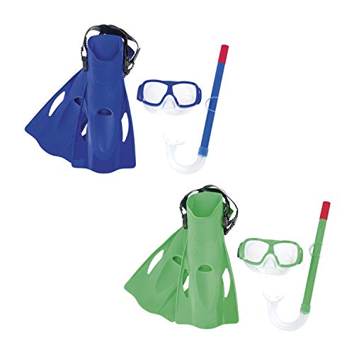 Set Gafas de Buceo + Tubo Snorkel + Aletas Bestway Surfswim