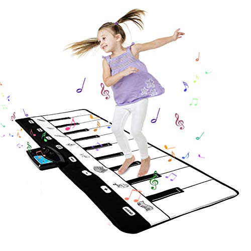 Shayson Alfombra de Piano, Estera de Música Alfombra de Teclado Educativa Táctil Musical Touch Juego Musical para Bebé Niños Navidad Halloween Regalo 100 * 36 cm