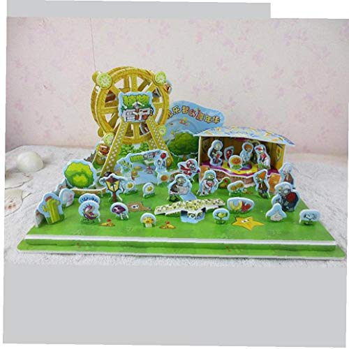 shentaotao Plants Vs Zombies Papel Modelo 3D Puzzle Toy Regalos Juguetes para Niños Game