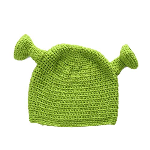 Shrek Sombreros con Orejas Verde Adulto De Cosplay Cosplay De Halloween Prop Calientes del Invierno Regalos Beanie