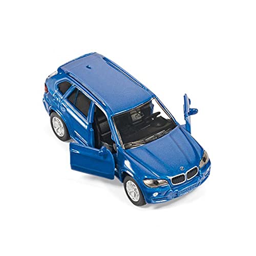 siku 2547 Coche con remolque y moto, 1:55, Metal/Plástico, Azul/Rojo, Zona de carga inclinable