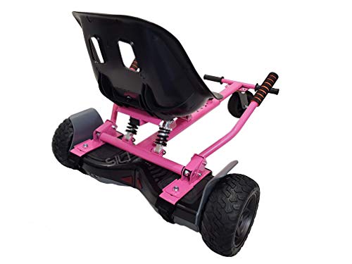 SILI® Kart de suspensión para Todo Terreno para Scooter de Auto Equilibrio de 2 Ruedas, diseño Mejorado con suspensión Debajo del Asiento para máxima Comodidad (Rosado)