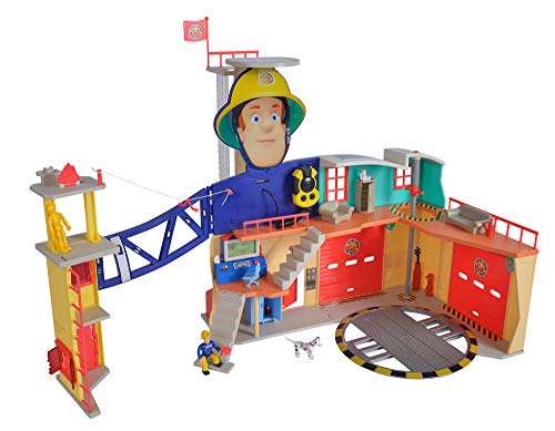 Simba 109251059 – Bombero Sam MegaBombero XXL Grande con Figura de Sam, con luz, Sonido y Radio, para niños a Partir de 3 años