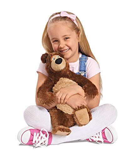 Simba 109301058 - Oso de Peluche (40 cm), diseño de Masha y el Oso, Color Rosa