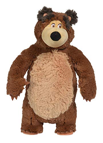 Simba 109301058 - Oso de Peluche (40 cm), diseño de Masha y el Oso, Color Rosa