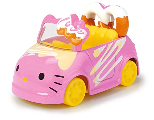 Simba Voiture Bretzel Dickie Coche Pretzel de Metal, Longitud 6cm, Incluye 1 Figura extraíble de Hello Kitty, Para Niños a partir de 3 Años, color rosa 253241003