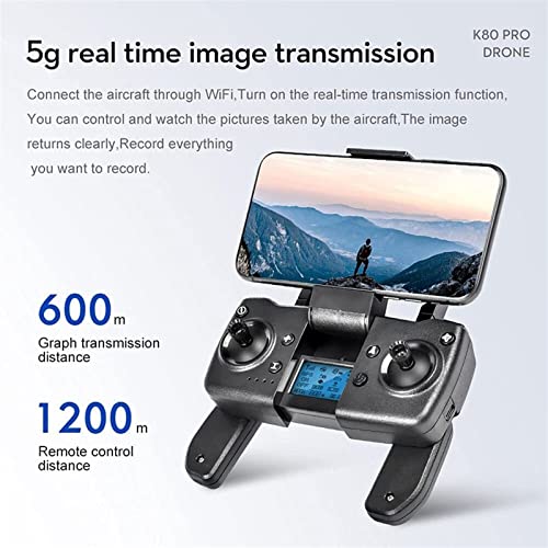 Sin escobillas GPS Drone plegable 8K HD Pixels WiFi 5G Flow óptico altura fija Aircraft Anti- Shake RC Batería baja Puede ir a casa Aviones de juguete for niños y adultos ( Size : 2.4G single lens )