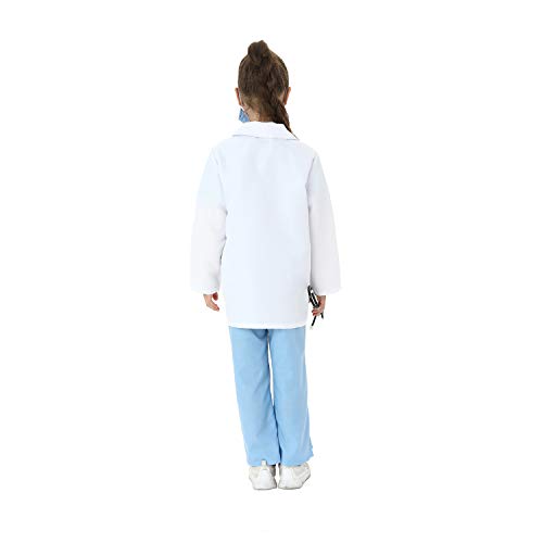 Sincere Party Disfraz de Doctor Unisex para niños, Juego de Roles, Disfraz de Doctor, Juegos de Estilo D 5-7 años