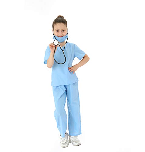 Sincere Party Disfraz de Doctor Unisex para niños, Juego de Roles, Disfraz de Doctor, Juegos de Estilo D 5-7 años