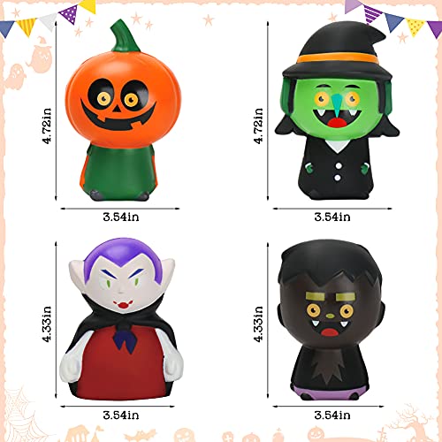 Sinoeem 4 Pcs Halloween Squishy Gigante Kawaii Juguetes Cream Scented Slow Risingsquishy Pack Baratos Slow Rising Squishes Estrés Alivio Suave Juguete Antiestres Alivia el Estrés Squeeze para Niños