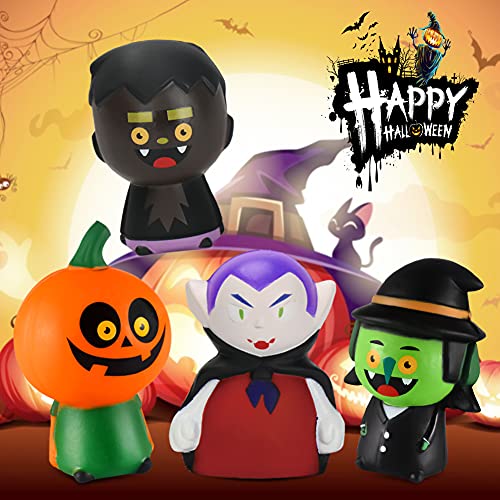 Sinoeem 4 Pcs Halloween Squishy Gigante Kawaii Juguetes Cream Scented Slow Risingsquishy Pack Baratos Slow Rising Squishes Estrés Alivio Suave Juguete Antiestres Alivia el Estrés Squeeze para Niños