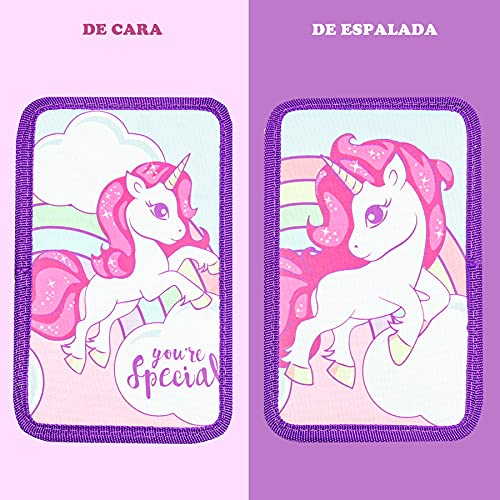 SKYLINE Estuche Escolar Plumier, My Little Pony, Estuche Tres Compartimentos, 13x19.5x6 cm, Gran Capacidad, Portatodo, Vuelta al Cole, Incluye 43 Piezas de Material Escolar