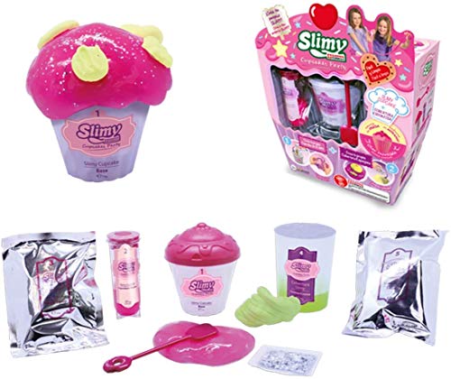 Slimy Creations Cup-cake Slime Coleccionable, color fresa/menta (Fábrica de Juguetes 41312) , color/modelo surtido