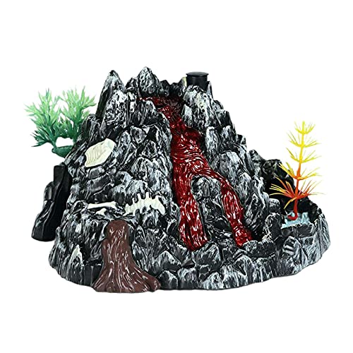 SM SunniMix Juguete de Figuras de Volcan, Juego Educativo de Volcan con Niebla y Sonido de Dinosaurios, luz y Niebla, CREA un Mundo de Dinosaurios Regalos para