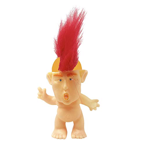 SM SunniMix Lucky Troll Dolls, Vintage Troll Dolls Mohawk Punk para Colecciones, Proyectos Escolares, Artes Y Manualidades, Regalos de Fiesta, 6 Cm de Alto, Peina - Mohawk