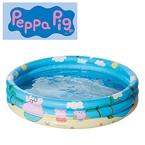 Smart Planet Peppa Pig - Piscina infantil hinchable - 100 x 23 cm - 3 anillos de Peppa Pig - Piscina infantil - Piscina infantil - Piscina infantil - Piscina para bebés