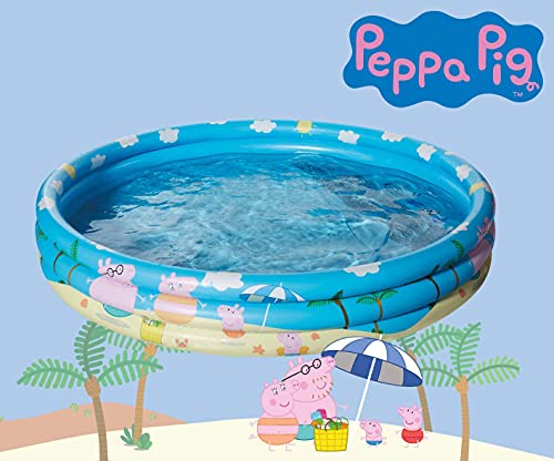 Smart Planet® Peppa Pig - Piscina infantil hinchable - 122 x 23 cm - 3 anillos de Peppa Pig - Piscina infantil - Piscina infantil - Piscina infantil - Piscina para bebés