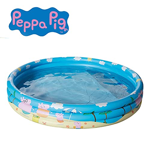 Smart Planet Peppa Pig - Piscina infantil hinchable - 150 x 25 cm - 3 anillos de Peppa Pig - Piscina infantil - Piscina infantil - Piscina infantil - Piscina para bebés