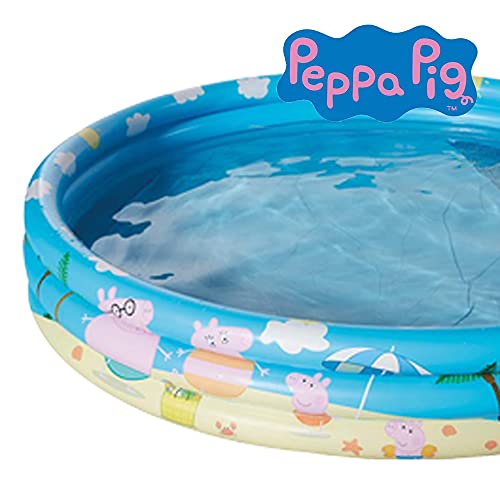 Smart Planet Peppa Pig - Piscina infantil hinchable - 150 x 25 cm - 3 anillos de Peppa Pig - Piscina infantil - Piscina infantil - Piscina infantil - Piscina para bebés